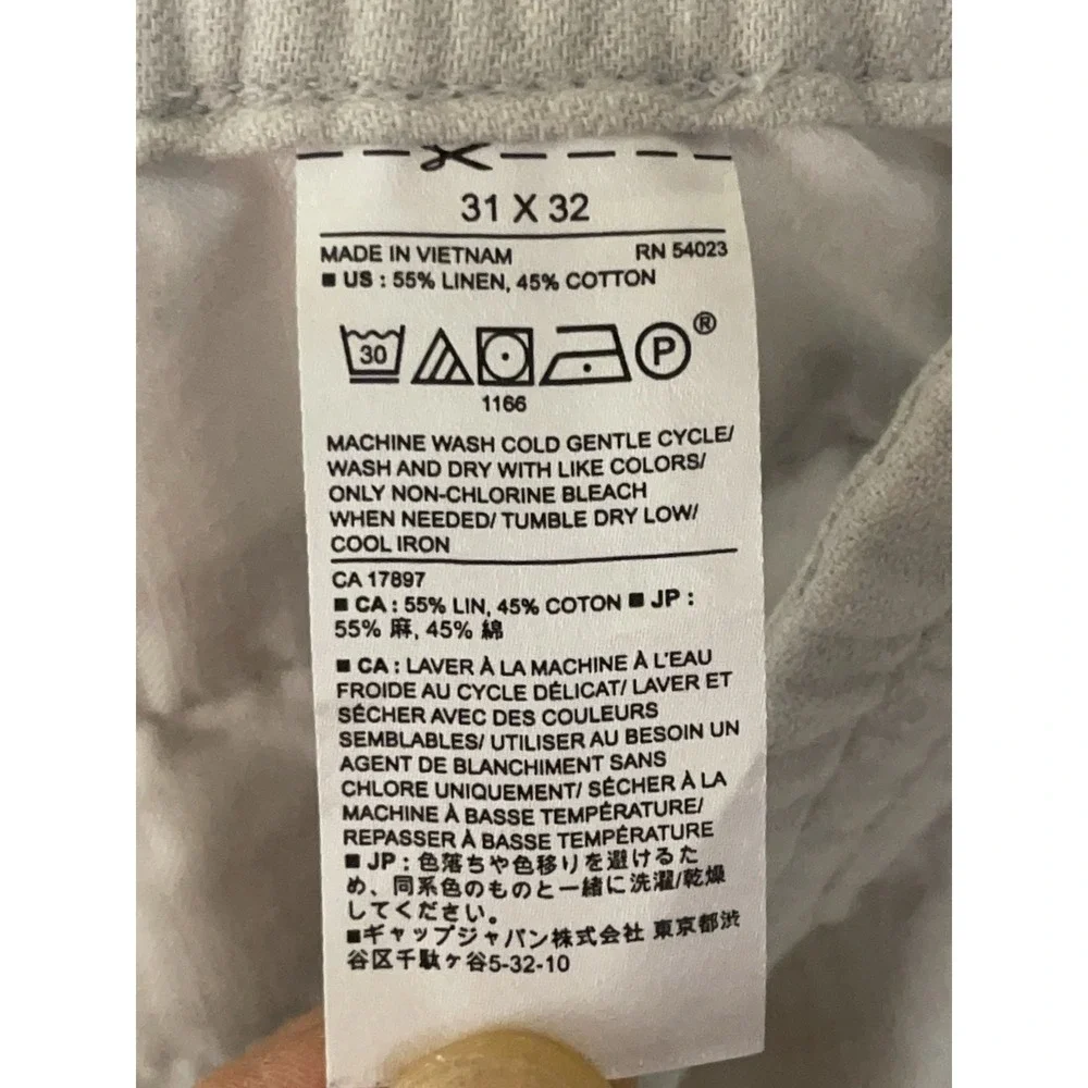 Banana Republic Pants Men 30x28.5 Linen Cotton Drawstring Mason Athletic Tapered